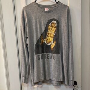 Supreme Heather Gray Crewneck Tee